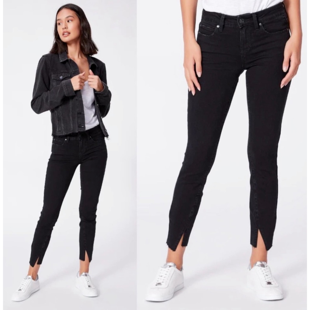 Paige Black Verdugo Ankle Twisted Inseam Jeans Size 30